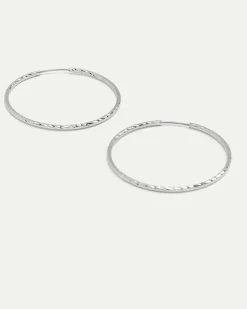 Small Textured Hoop Earrings