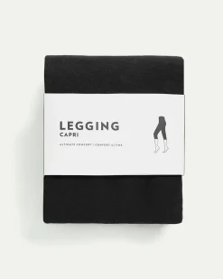 Solid Cotton Capri Legging