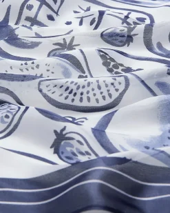 Square Scarf with Fruit Pattern