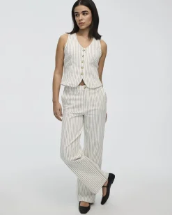 Straight-Leg Mid-Rise Pinstripe Jean - Tall
