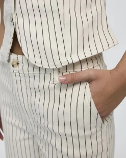 Straight-Leg Mid-Rise Pinstripe Jean - Tall