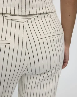 Straight-Leg Mid-Rise Pinstripe Jean