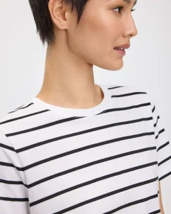 Striped Boyfriend Crew Neck T-Shirt - R Essentials
