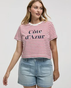 Striped Crew-Neck T-Shirt