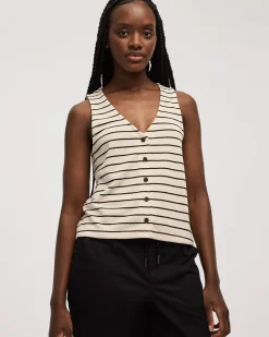 Striped Knit Vest