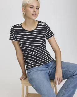 Striped Scoop Neck T-Shirt - R Essentials