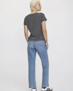 Striped Scoop Neck T-Shirt - R Essentials