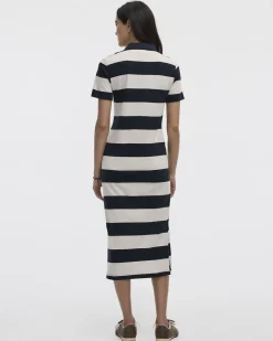 Striped Short-Sleeve Polo Dress - Vuarnet for Hyba