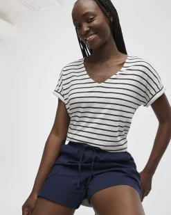 Striped V-Neck T-Shirt