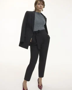 Tapered-Leg High-Rise Pant with Sash - The Timeless