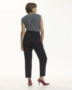 Tapered-Leg High-Rise Pant with Sash - The Timeless