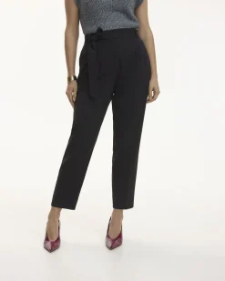 Tapered-Leg High-Rise Pant with Sash - The Timeless