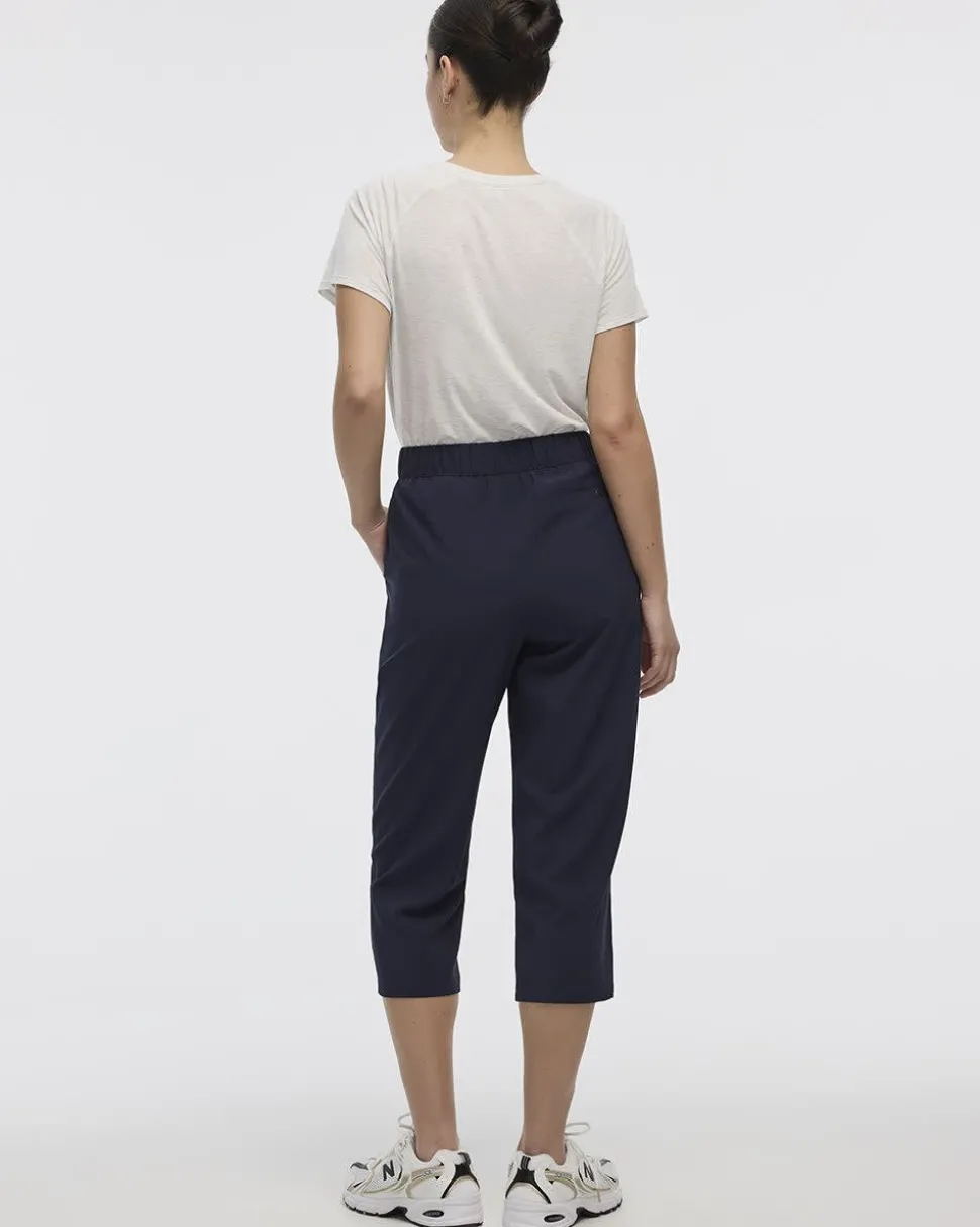 Textured Woven Capri Pant - Hyba