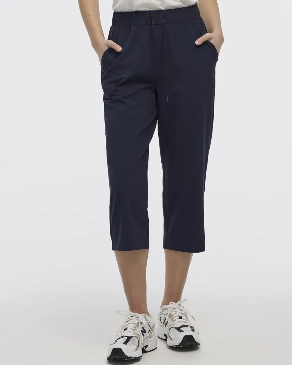 Textured Woven Capri Pant - Hyba