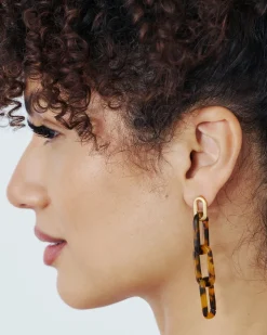 Tortoise Link Pendant Earrings - Toni Fifi. x Reitmans