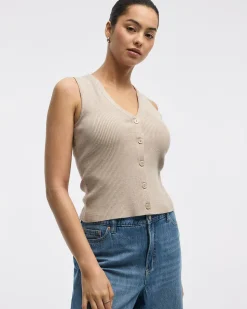 V-Neck Ribbed Vest