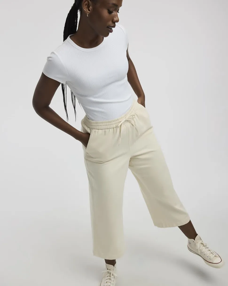 Wide-Leg Cropped Jean - Petite