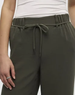 Wide-Leg High-Rise Crepe Pant