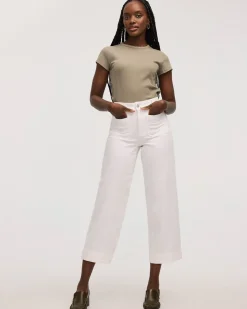 Wide-Leg High-Rise Cropped Jeans
