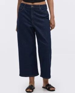 Wide-Leg High-Rise Cropped Jean - Petite