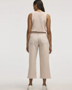 Wide-Leg High-Rise Cropped Jean