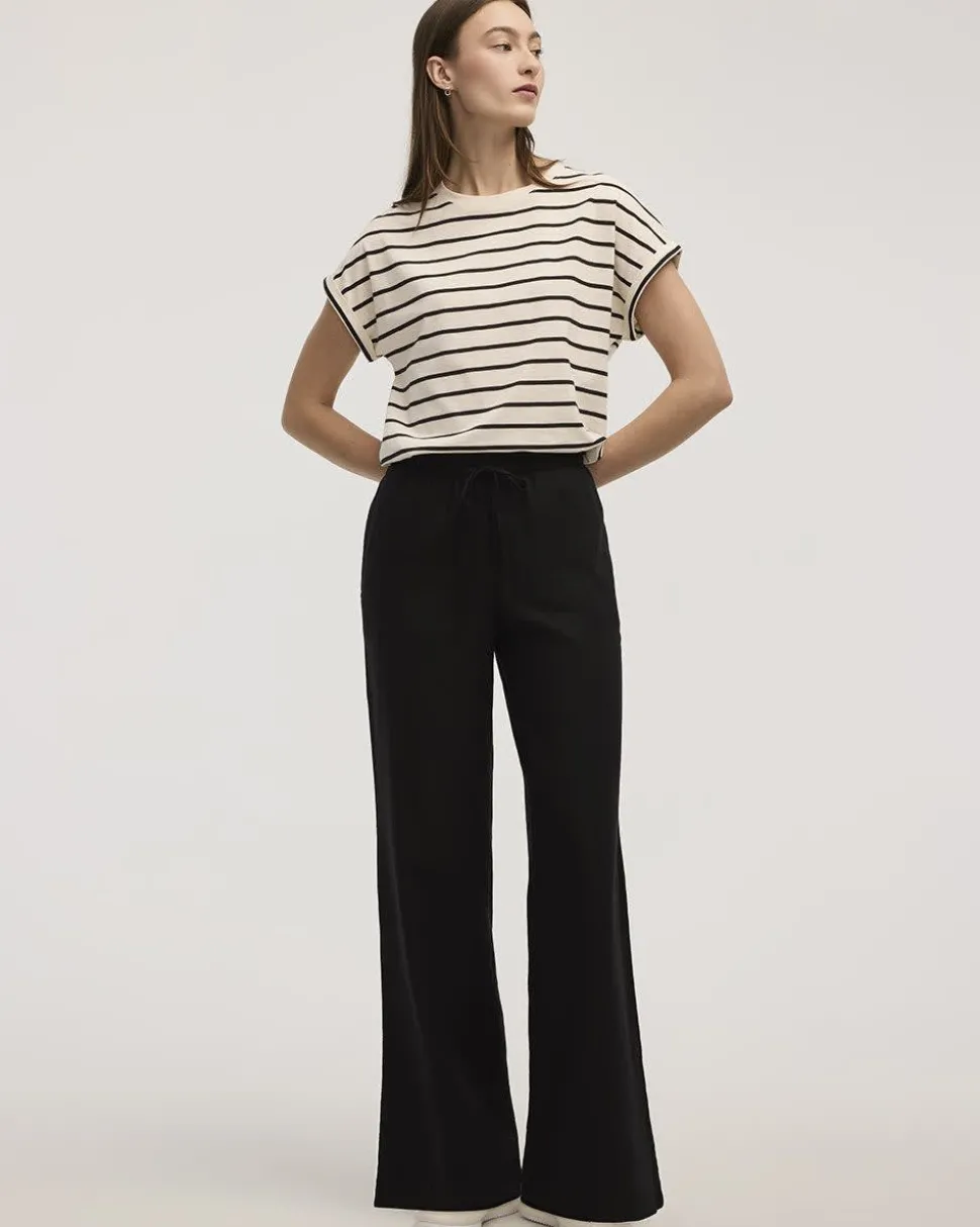 Wide-Leg High-Rise Linen Blend Pant