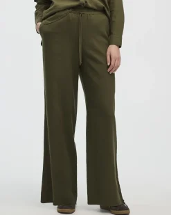 Wide-Leg High-Rise Linen Blend Pant - Petite