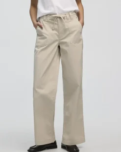 Wide-Leg Mid-Rise Utility Pant