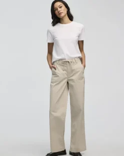 Wide-Leg Mid-Rise Utility Pant